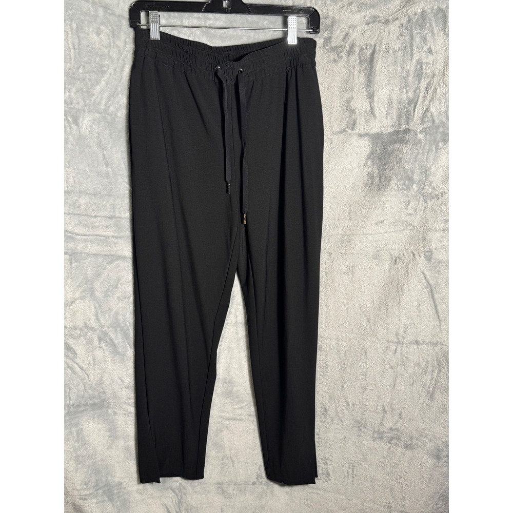 Joie Black Drawstring Waist Wide Leg Cropped Pants Womens M M
